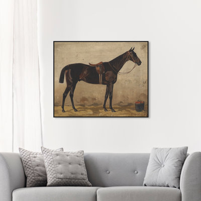 Brauner Im Stall Farm Animals by Emil Volkers - on Canvas