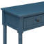 Console de style traditionnel avec deux tiroirs et une tablette inférieure (bleu marine foncé)