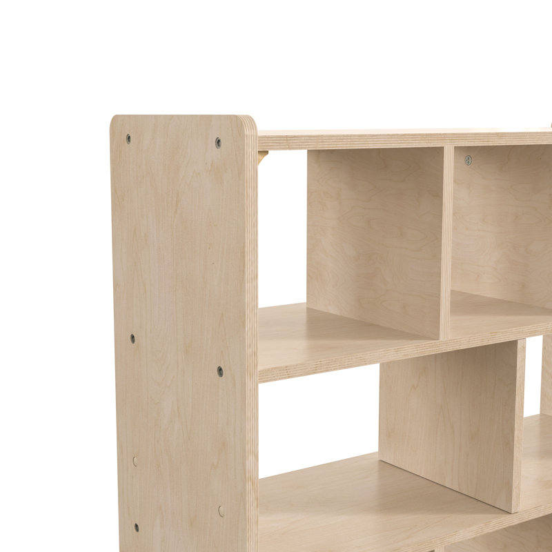 Natural Brown Birch 8-Cube Kids Storage Unit
