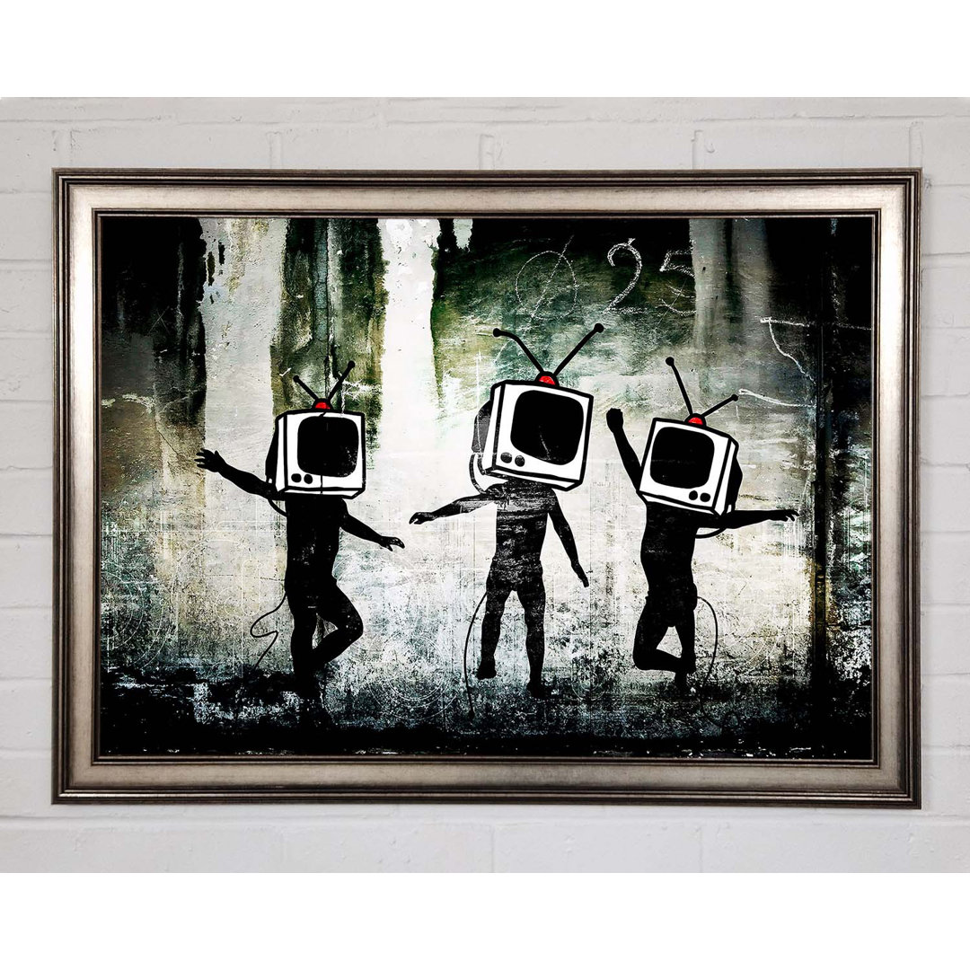 Banksy Tv Kids - Einzelne Bilderrahmen Kunstdrucke