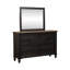 Ensemble de chambre à coucher 9 tiroirs et miroir Aisja - Noir-86370729