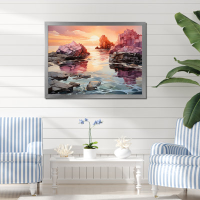 " Orange Grey Iceberg Arctic Mirage "