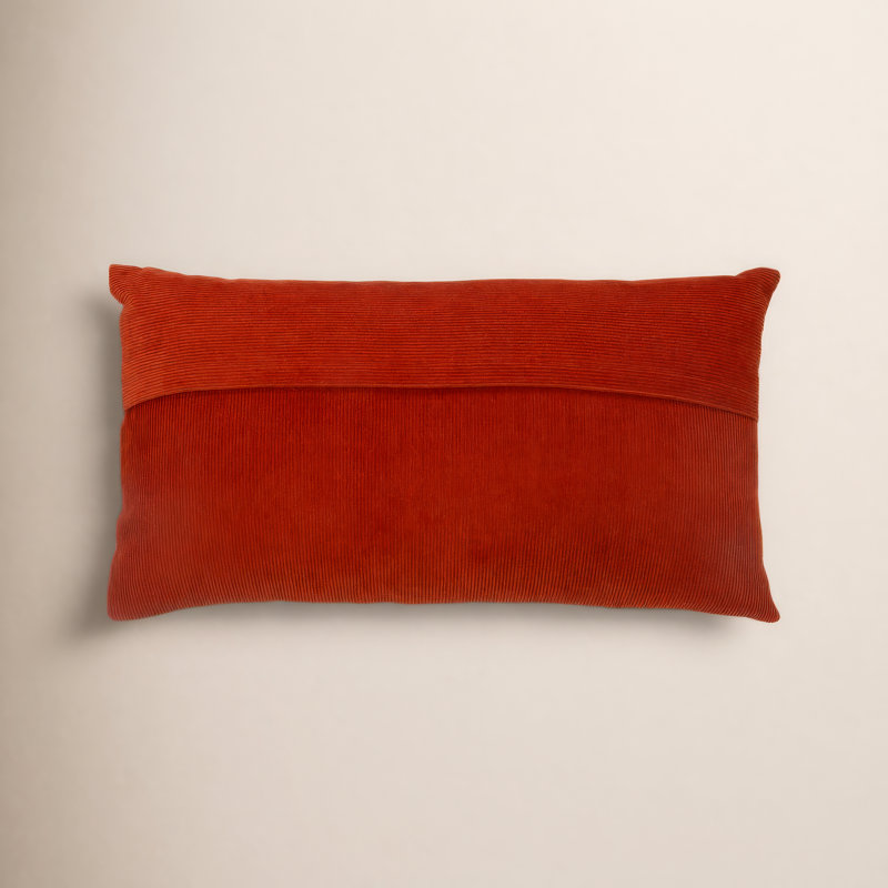 Brockett Textured Reversible Throw Pillow, Red