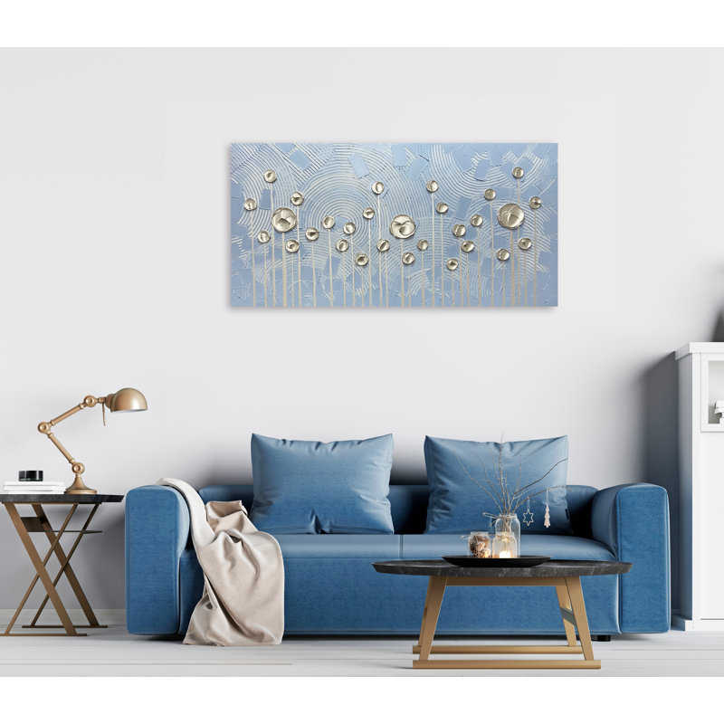 Décoration murale abstraite, H 24 po x l 48 po x P 1,5 po