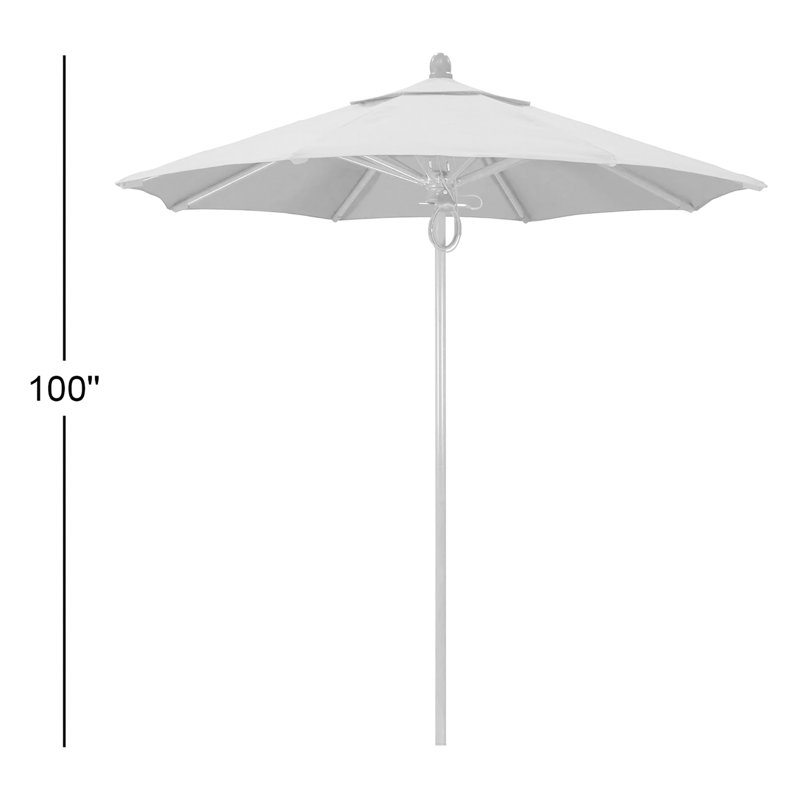Meridien 89'' Market Sunbrella® Umbrella, Heather Teak Sunbrella®, Red