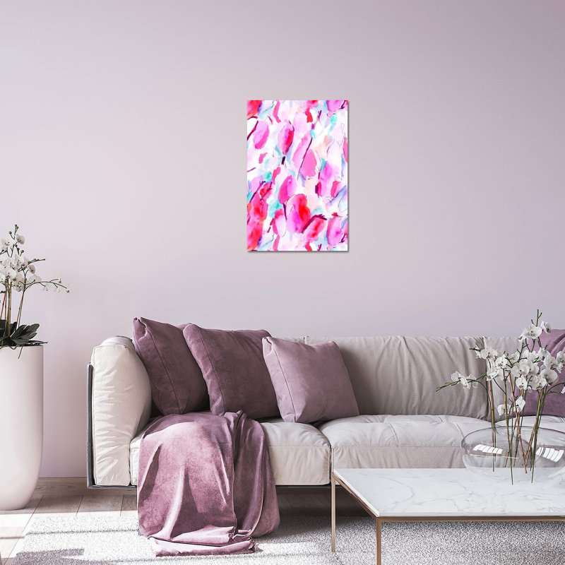 Synesthete rose imprimé sur verre acrylique, H 24 po x l 16 po x P 0,25 po