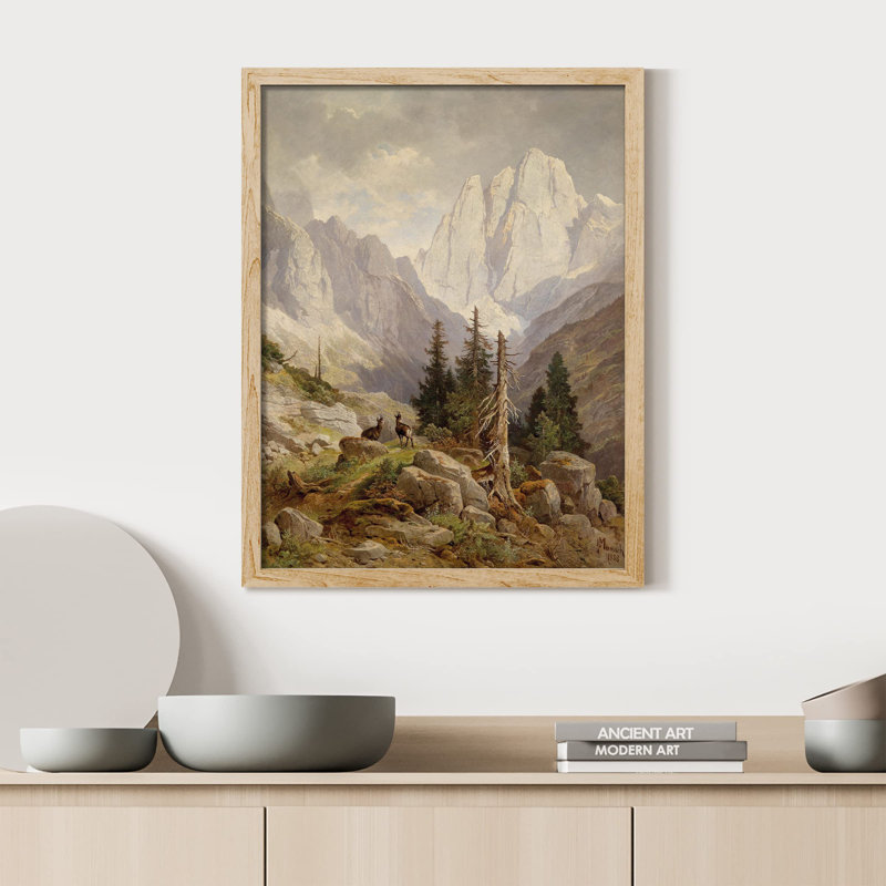 «Winter Autumn Mountain Pine Tree» sur, Naturel, H 16 po x l 12 po
