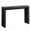 Console moderne noire à motif nervuré, console en bois, table d'entrée de l 47 po, console étroite de table d'entrée noire, table de couloir moderne, table de canapé moderne, table de salon