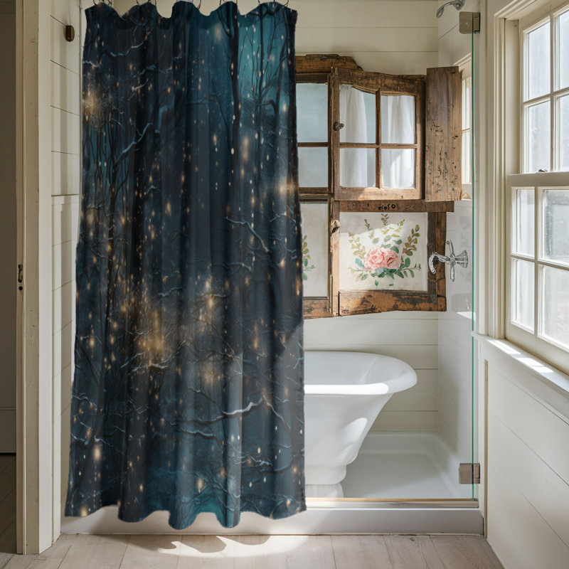 Night Magic - Premium Shower Curtain, 74"H x 71"W