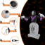 Faucheuse gonflable d'Halloween de 6 pi avec cimetière, 3 lumières DEL, décoration de cour extérieure imperméable avec ventilateur, piquets et cordes