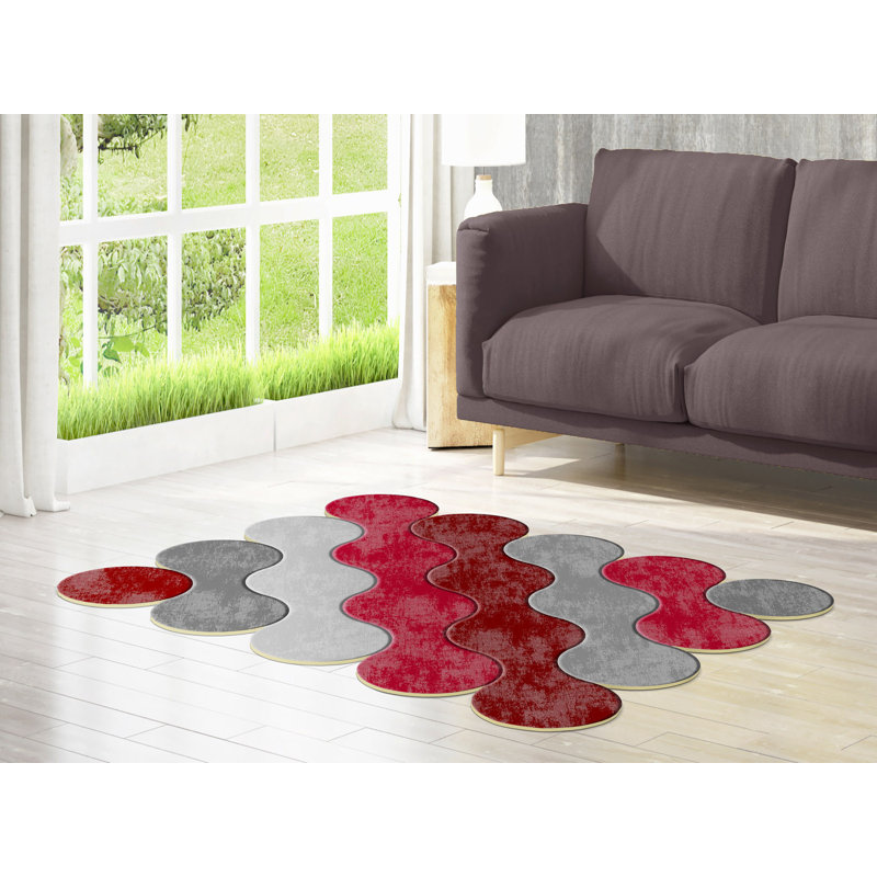 Tapis intérieur en polyester tissé à la machine Novelty Wellston, Nouveauté 3 pi 3 po x 5 pi 3 po