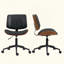 Chaise de bureau moderne sans accoudoirs, chaise de bureau à roulettes minimaliste, chaise d'ordinateur, chaise de bureau pivotante élégante