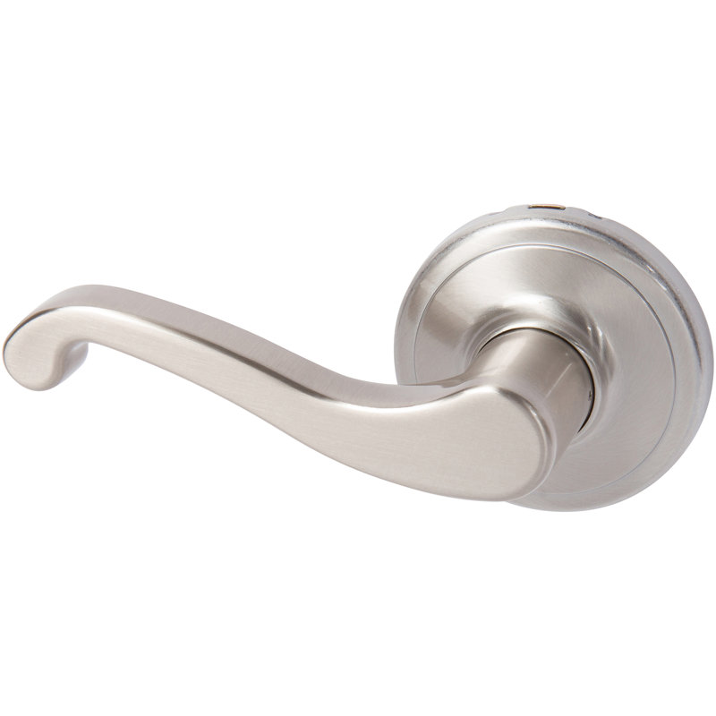 Levier de porte en nickel satiné Delaney Enson (paire), Nickel satiné