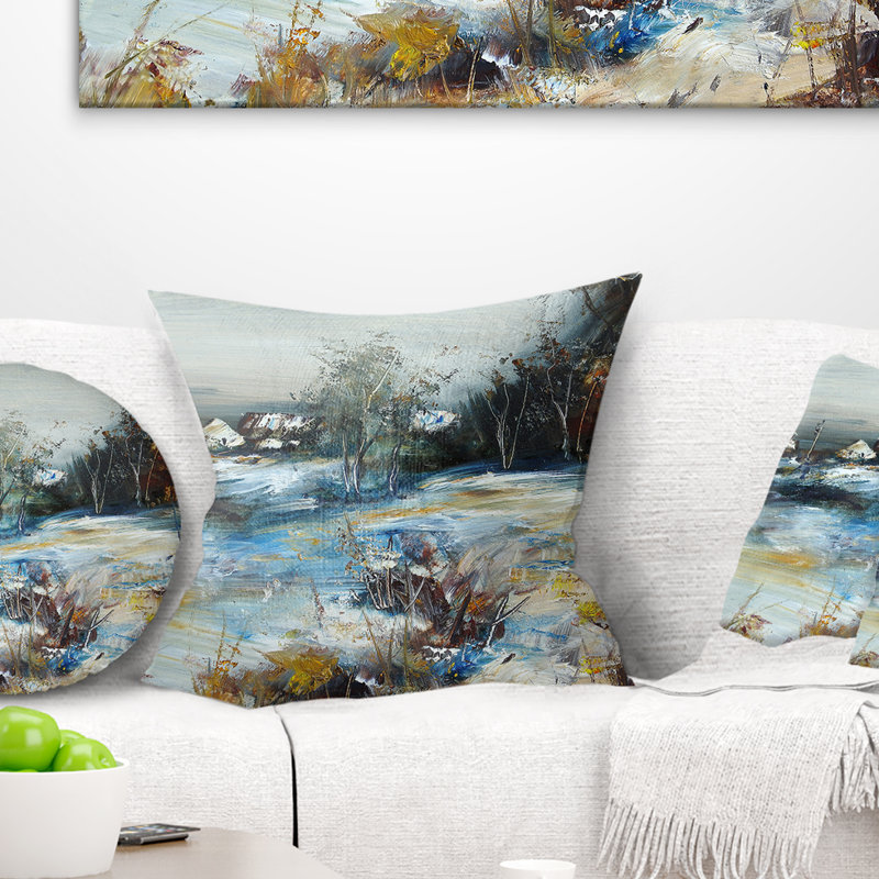 Coussin Landscape Village, 16 po x 1 po, Coussin décoratif