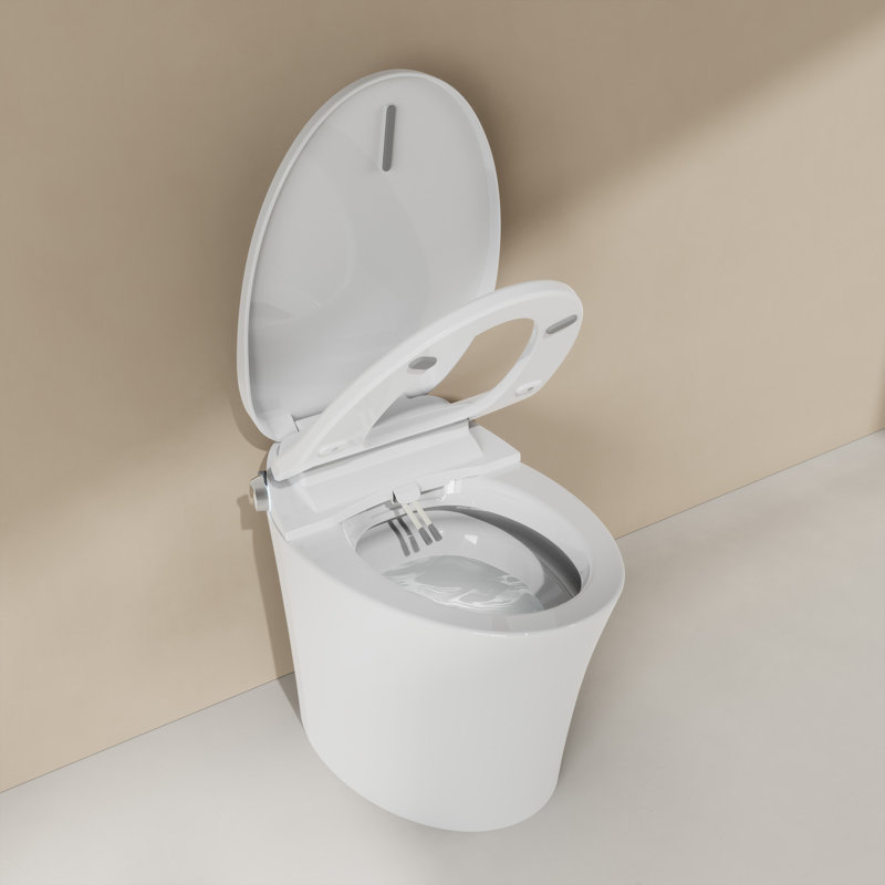 Siège et couvercle de toilette allongés