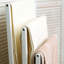 Froppi Bamboo Free Standing Towel Rack White Wooden Towel Holder with 3 Golden Bars L42 W24 H81.5 cm