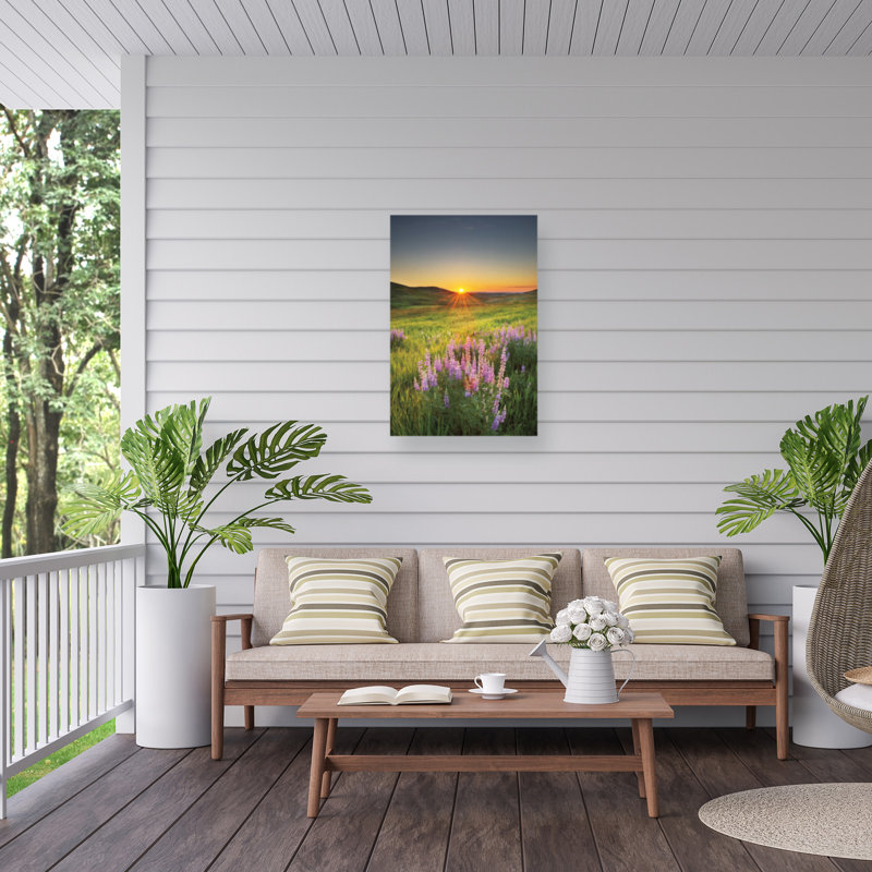 Toile d'extérieur «Prairie Sunrise» par Alan Majchrowicz, H 24 po x l 16 po x P 1,5 po