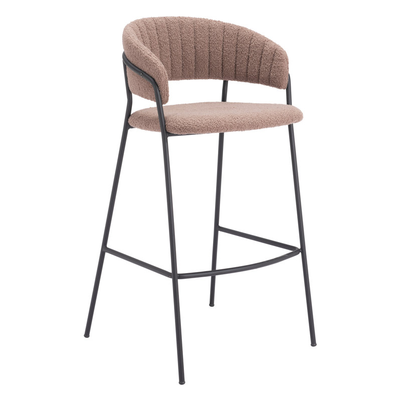 Ensemble de 2 tabourets Katriel crème, Brun