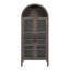Armoire vitrée arquée de 72 pouces de hauteur, armoire de cuisine en bois, 2 portes en verre arquées, avec rangement et tablettes réglables pour la salle à manger et le salon-344780782