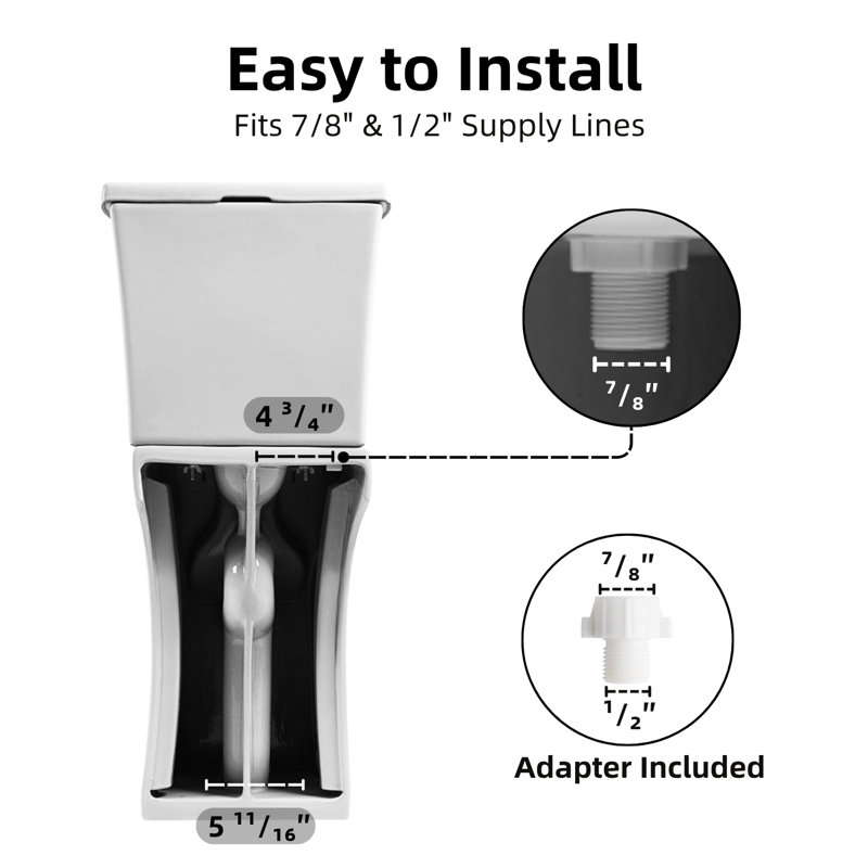 Los Flexi Two-Piece Extra High Toilet for Tall Users & Seniors with Siphon Jet, Soft-Close Seat, and Skirted Design