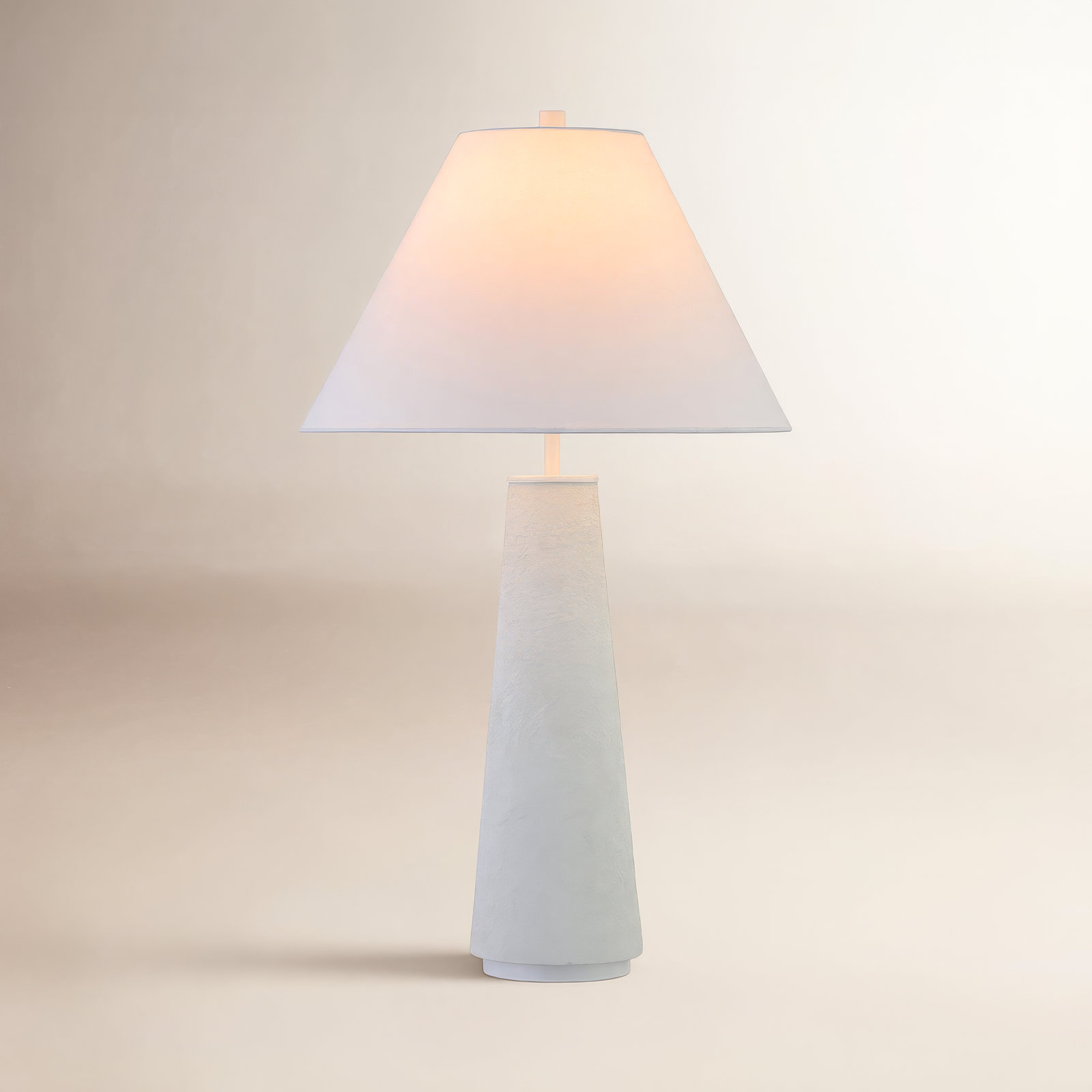 Ceramic Table Lamp, Matte White