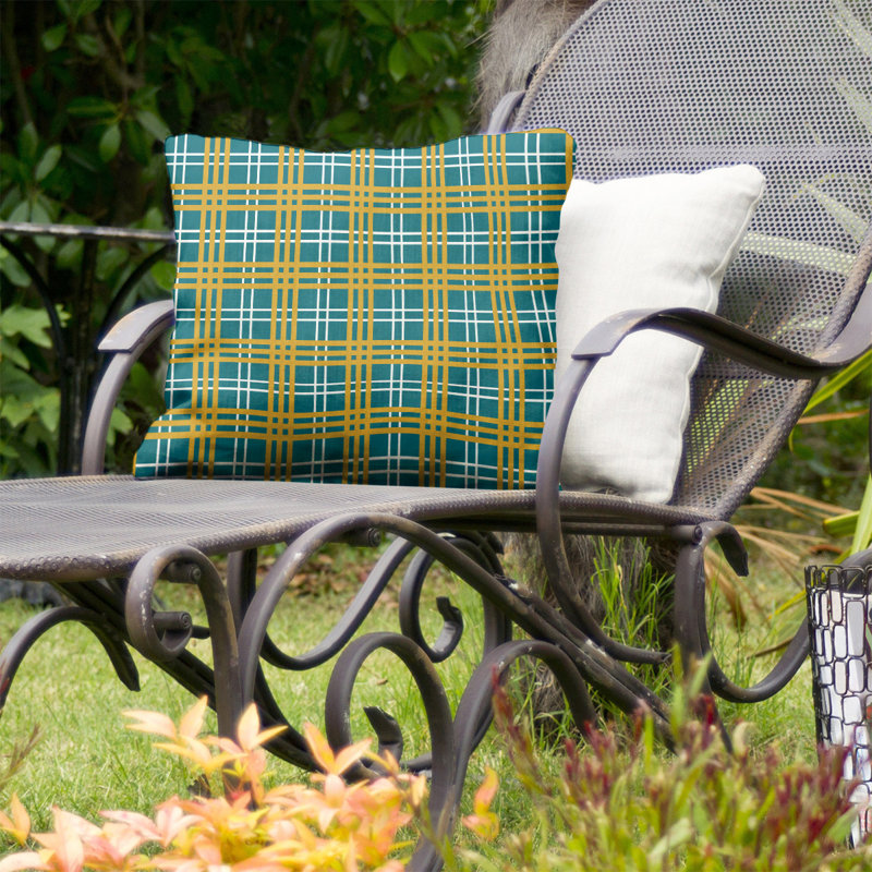 Housse de coussin d'extérieur carré R-Baltimore Football, 20 po x 20 po, Polyester/ Bourre en polyester