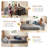 Boneless 79.5" Modern 3-In-1 Convertible Sofa Bed With Deep Seat, 3-Seater Sofa Couch With Sparkling Chenille Fabric-1220502177