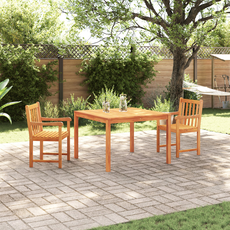 vidaXL Garden Dining Set 3 pcs Brown Solid Acacia wood, 2