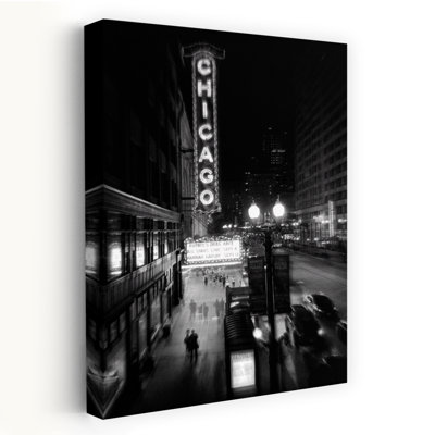 Chicago Night Modern Abstract City Wall Art