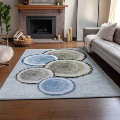 Tapis bleu Cerrito AMF575 lavable à la machine de qualité supérieure