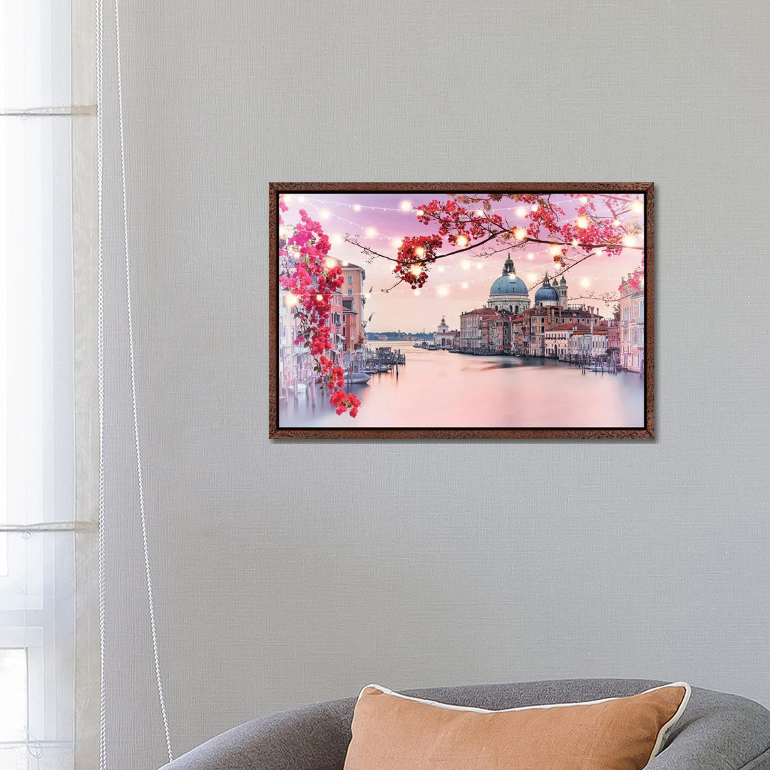 Romantisches Venedig von Manjik Pictures - Galerie-umwickelte Leinwand Giclée auf Leinwand