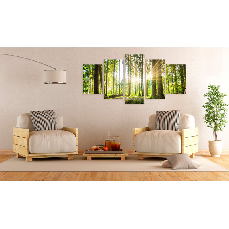 5 Piece No Frame Print on Canvas, 200 cm x 100 cm