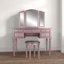 Ensemble coiffeuse et tabouret en bois massif Darolyn-2046955050