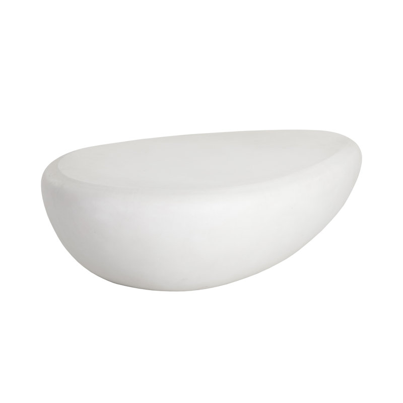 Table basse Mikaiah - Blanc, Blanc, Grand