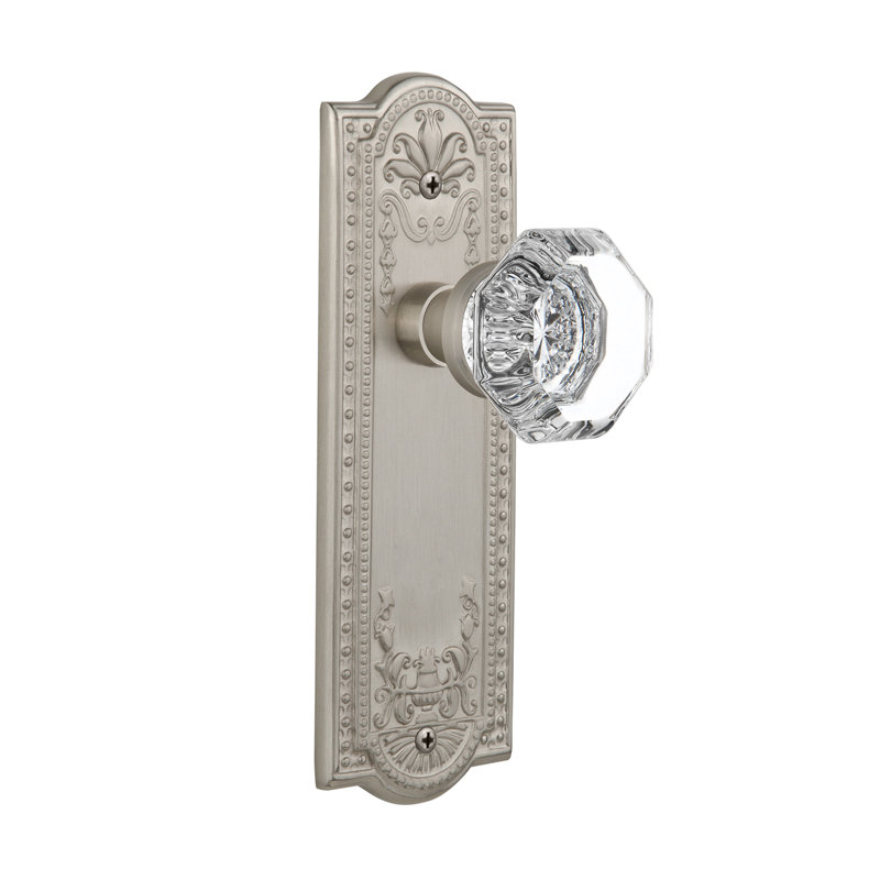 Meadows Plate with Waldorf Door Knob, Satin Nickel