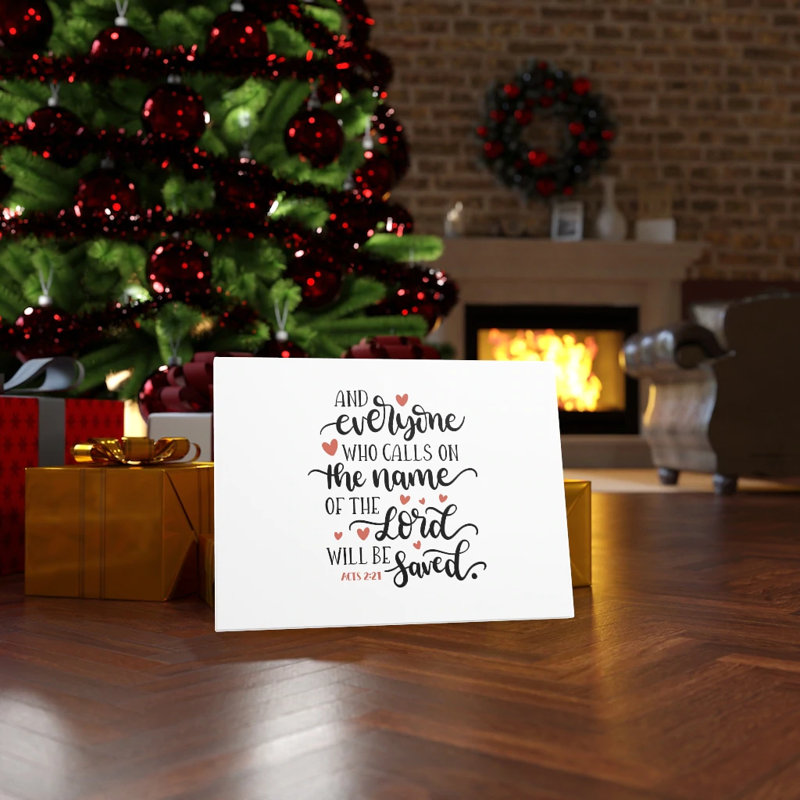 Will Be Saved Acts 2:21 - Wrapped Canvas Print, 30cm H x 41cm W