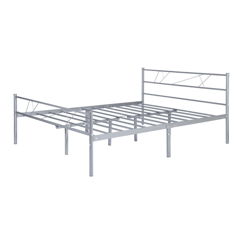 Alanis Metal Bed, Silver, 150 x 200 cm