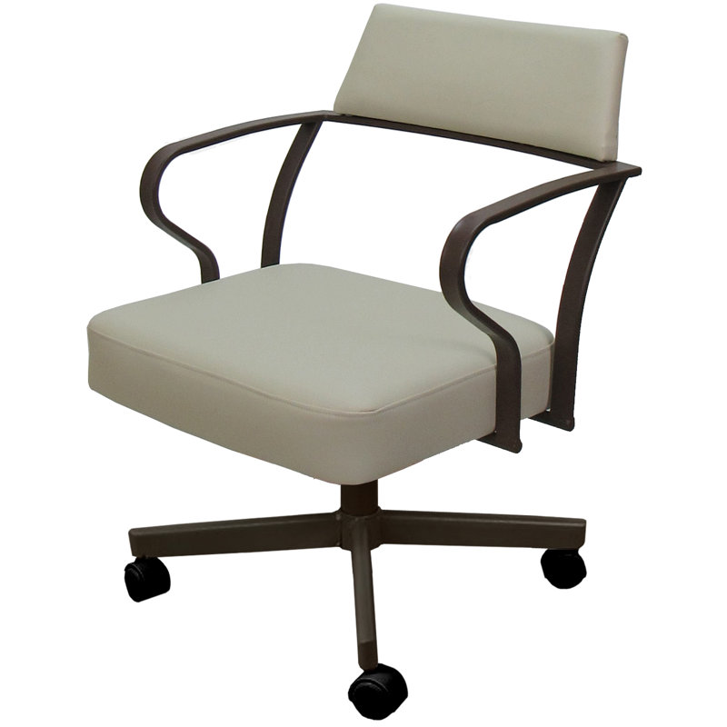 Chaise pivotante en métal Itzuri, Beige, Brun