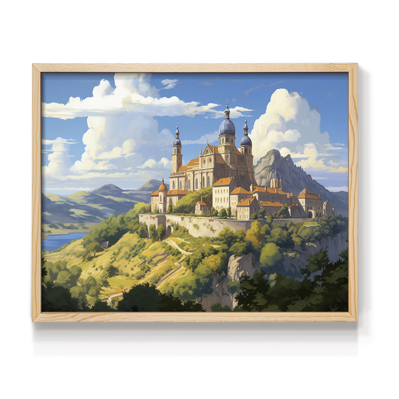 Paysage, série C, reproduction encadrée, H 8 po x l 10 po, Naturel