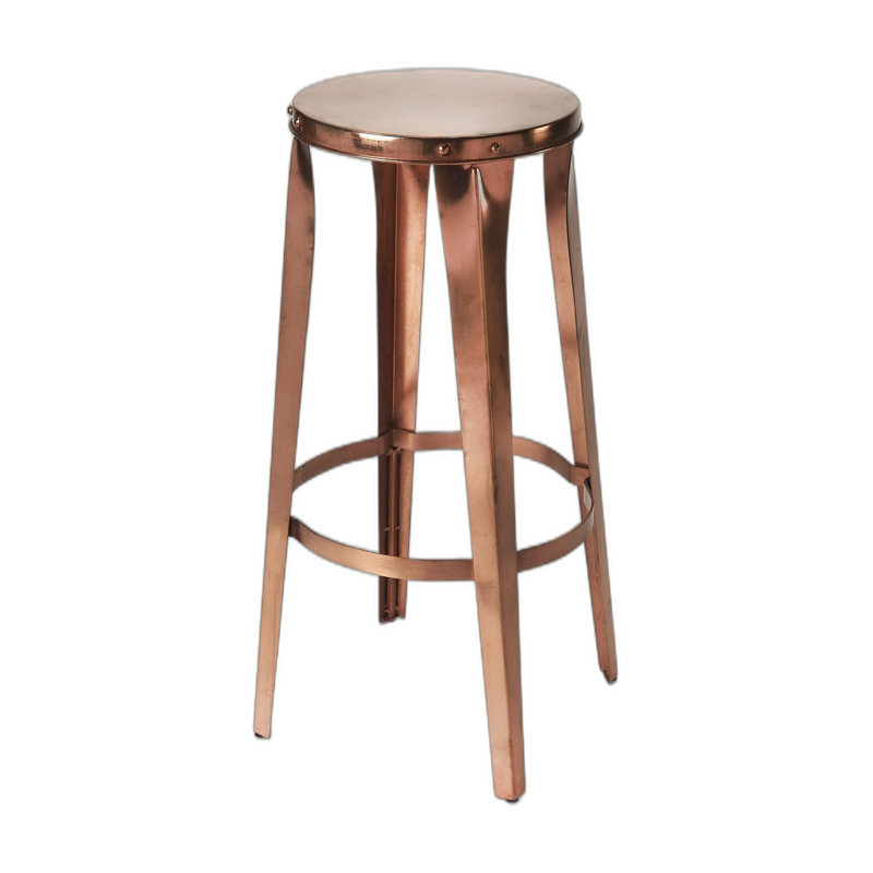 Ulrich Copper Backless 30" Bar Stool, Copper