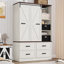 Armoire penderie H 73,00 po avec capteur de lumière, tiroirs et tringle