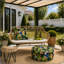Repose-pieds gonflable d'extérieur avec tissu résistant à la décoloration et poignée de transport pour le patio, le jardin et l'intérieur