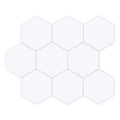 10.1'' W x 11.6'' L Hexagon Stone Composite Peel and Stick Mosaic Tile