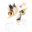Visage de chat aquarelle - toile grise pour le décor de la chambre à coucher