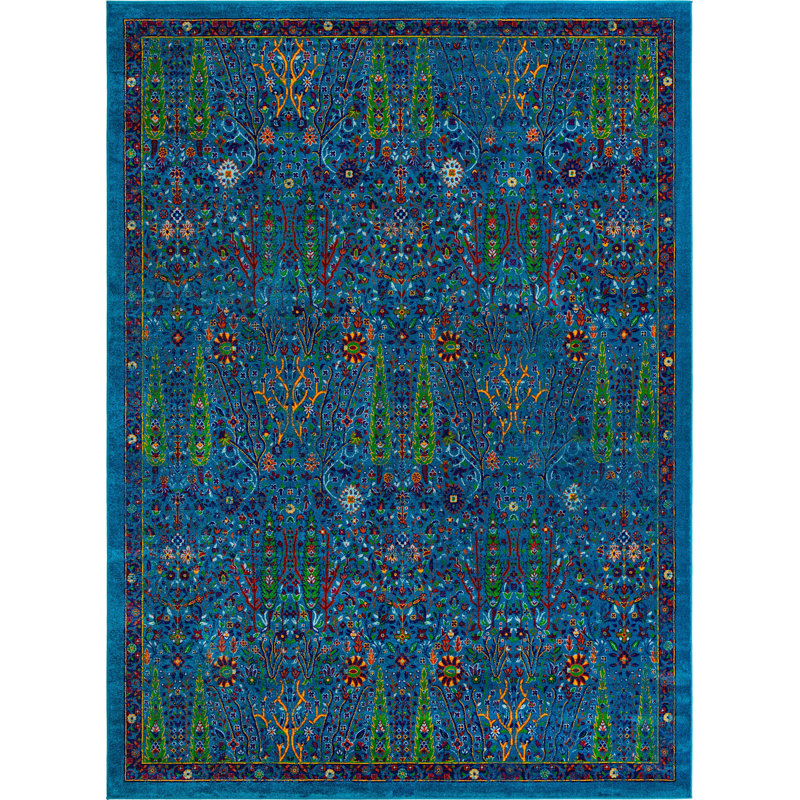 Floral Indoor Rug, Rectangle 9' x 12'