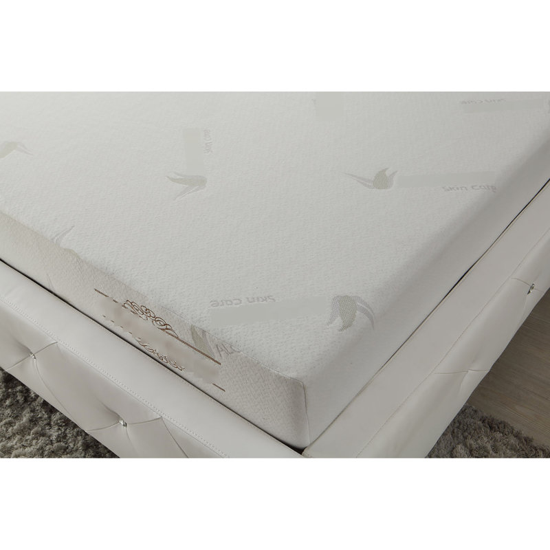 Matelas pour très grand lit de 8 pouces, mousse à mémoire de forme avec infusion d'aloès, conception à 3 couches, housse en tricot extensible, base à haute densité, installation facile en pouces, emballage compressé en rouleau traité, États-Unis, conception axée sur le confort