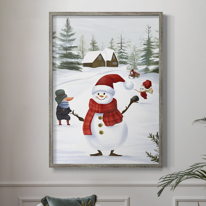 Christmas Holiday Art CCXLVIII Framed Print - Solid Wood, 11" H x 9" W