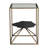 24" Brass Iron Pedestal End Table