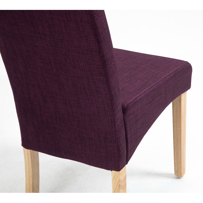 Gagny 48cm H Linen Upholstered Side Chair, Purple