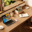 Ensemble de bureau rectangulaire en bois massif 70,87 "noyer clair